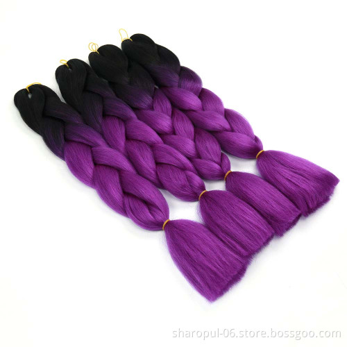Hot sale jumbo ombre braiding hair weave in hair extension and wholesale bulk hair for braiding